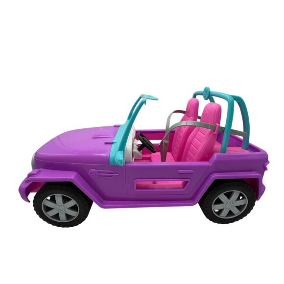 Barbie Jeep Mattel Off Road Doll Vehicle Play Toy 2019 Purple Pink Plastic Car - Picture 1 of 8